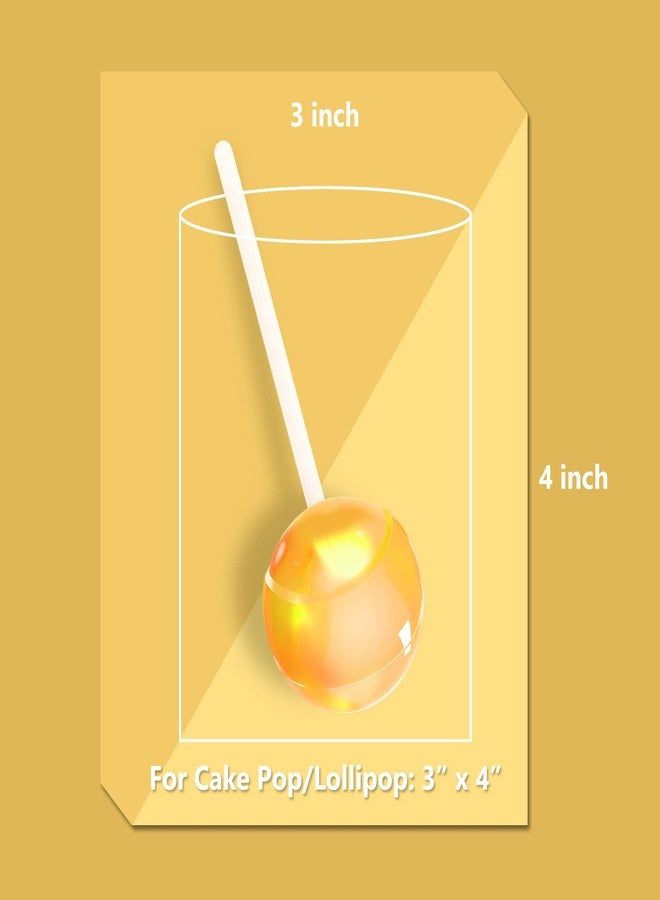 XLSFPY 100PCS Clear Cellophane Treat Bags with 100PCS Twist Ties, 3x4 OPP Rice Crispy Bags for Gift Goodie Favor Candy Cake Pop Birthday Party Cookies Christmas New Year Wedding Party (3'' x 4'') - Image 2